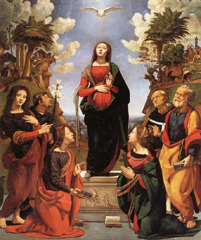 Piero di Cosimo The Immaculate Conception and Six.Saints oil painting picture